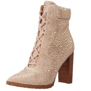 Steve Madden Illisa Rhinestone Lace Up Ankle Boot